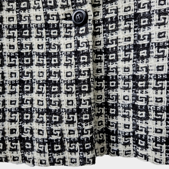 Jones New York Black and Off-white Blazer Wool Blend Thick Textured Size 12 - Picture 5 of 13